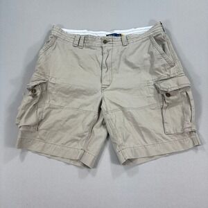 Polo Ralph Lauren Cargo Shorts Classic Chino 100% Cotton Men's Size‎ 40 Beige
